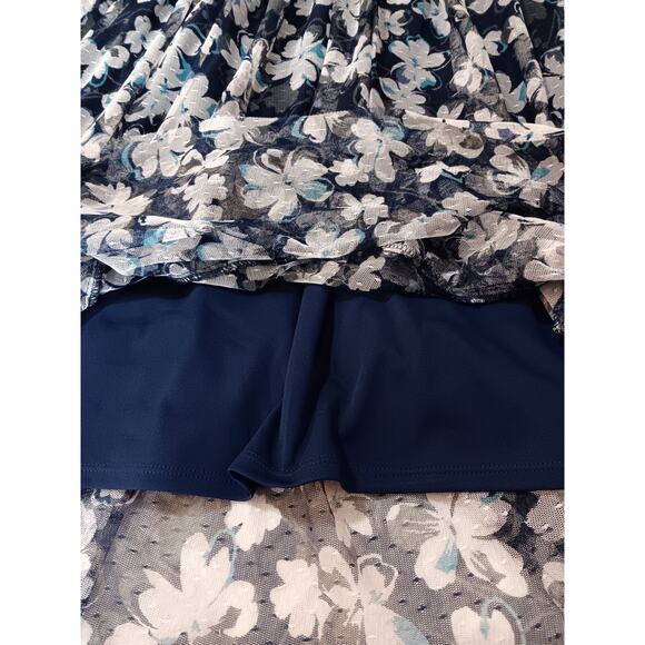 LANE BRYANT Midi Dress Plus 26/28 4X Flowy Floral Ruffle Romantic Cottage Artsy - Picture 10 of 12